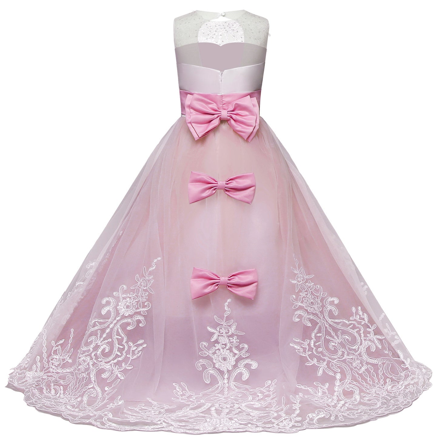 Girls' Wedding Dress Color Matching Puffy Princess Skirt