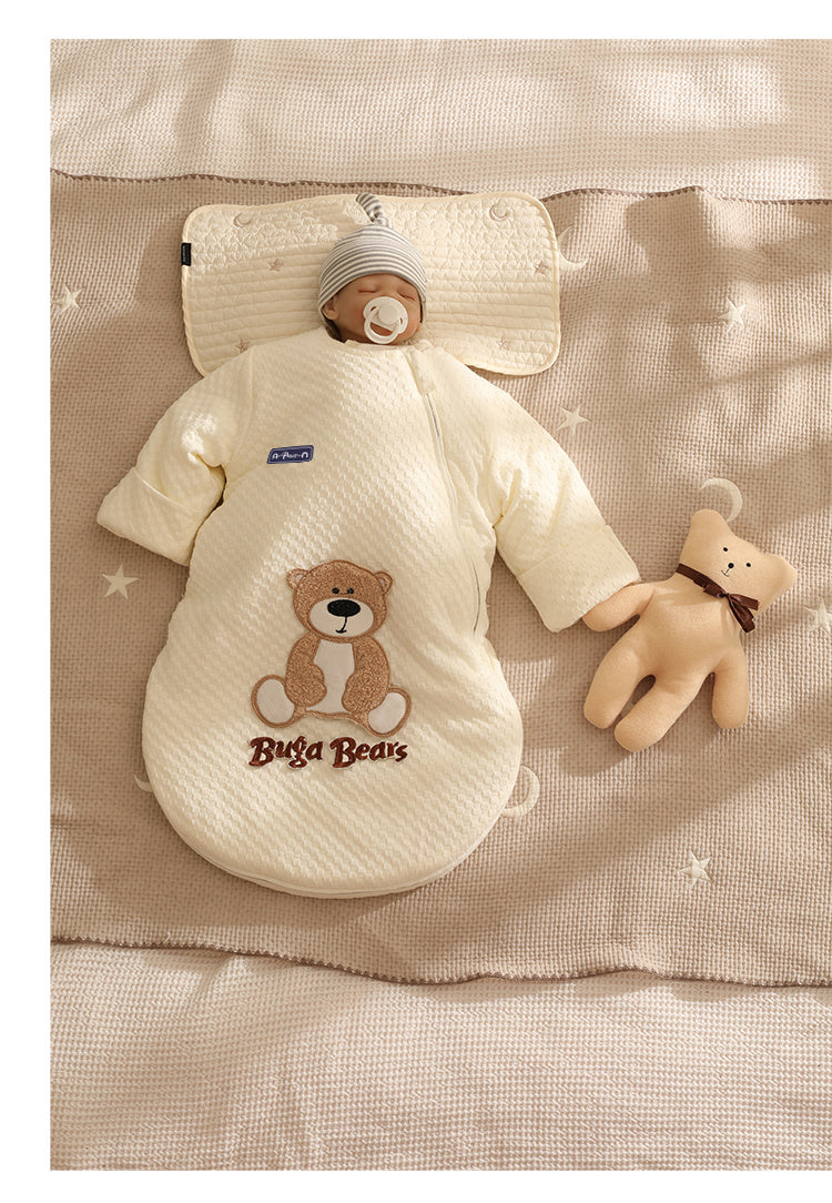 Autumn And Winter Thickening Spring And Autumn Pure Cotton Newborn Baby Anti-shock Sleeping Bag