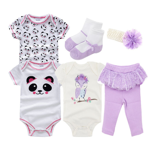 Baby Suit 5-Piece Set Summer Short Sleeve