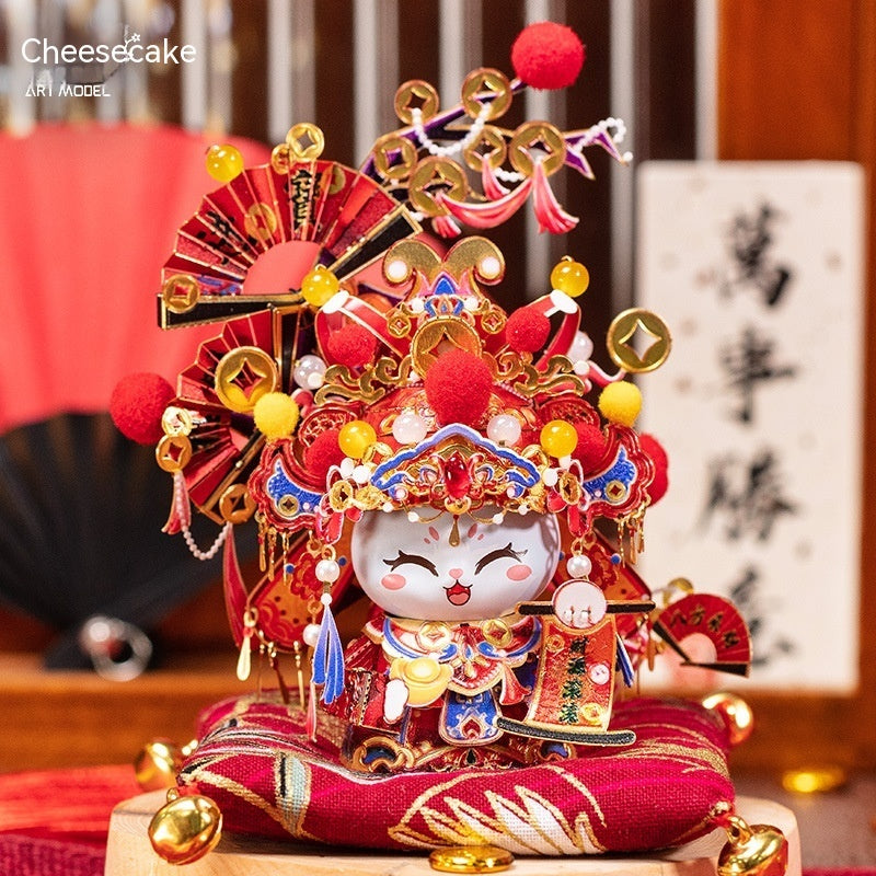 Lucky Cat God Of Wealth 3D Puzzle Model Metal Assembly Model Handmade Fashion Decoration Gift