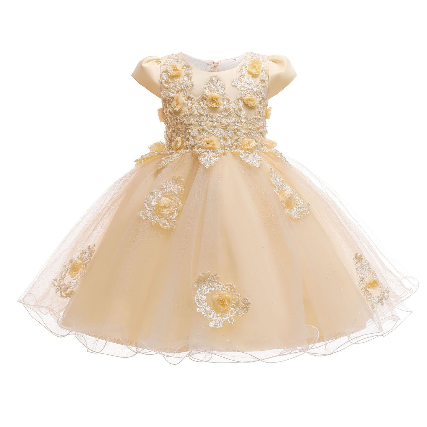 Children's Girls' Simple And Fashionable Fluffy Princess Dress