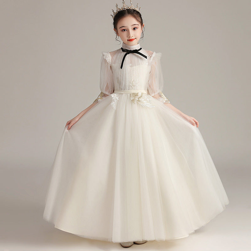 Robe de soirée de mariage en dentelle pour enfants