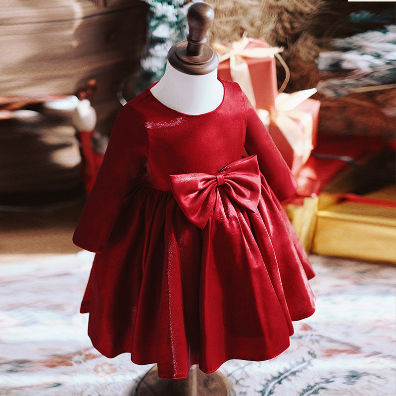 Robe rouge fille pour anniversaire princesse