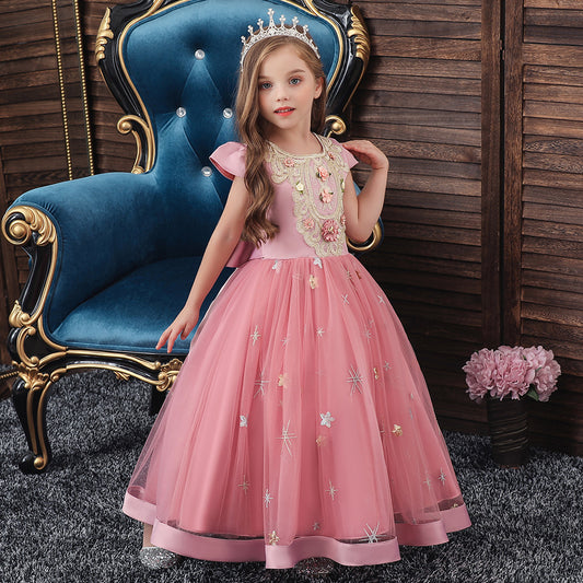 Girls Host Catwalk Long Princess Dress