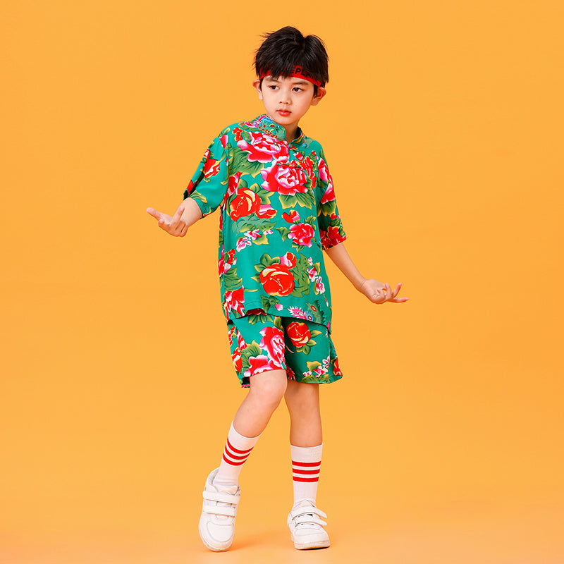 Ensemble quotidien de vêtements de performance pour enfants en pur coton