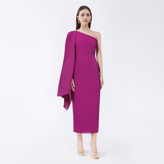 Robe longue amincissante à taille biseautée irrégulière pour femmes, printemps