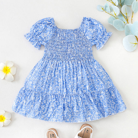 Robe à coutures florales pour fille