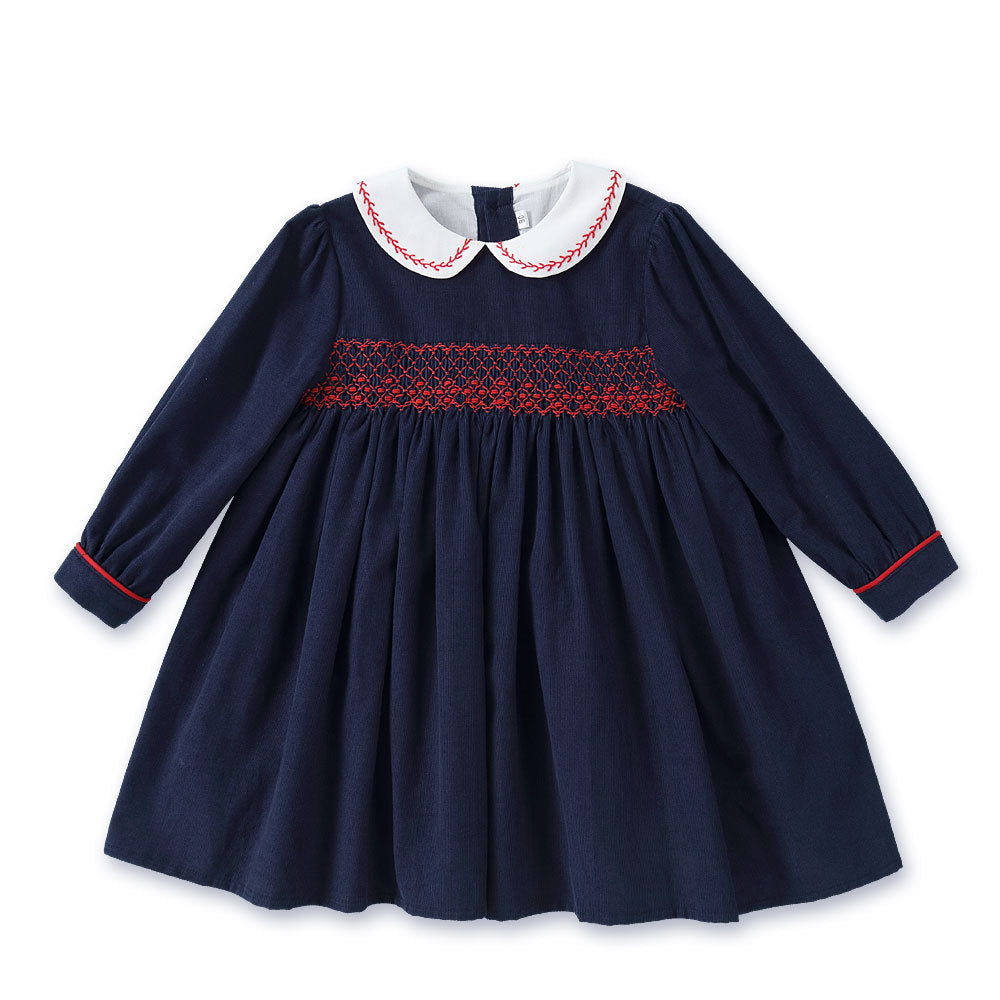 Ropa infantil de pana Vestido de otoño para niñas