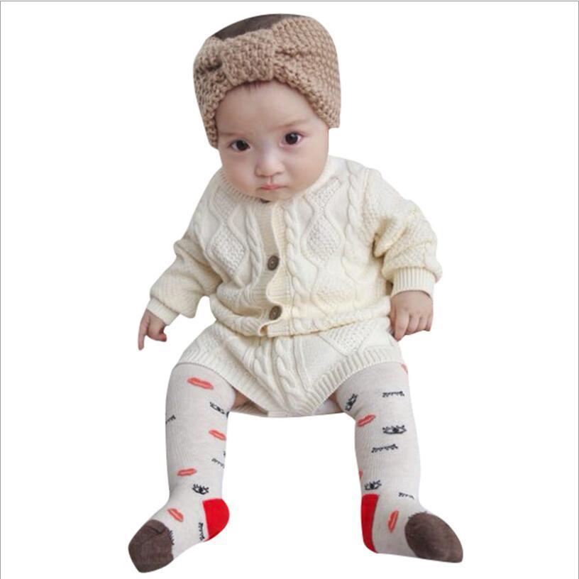 Boys And Girls Baby Twist Knit Sweater Cardigan And Shorts Suit Baby Two-piece Suit