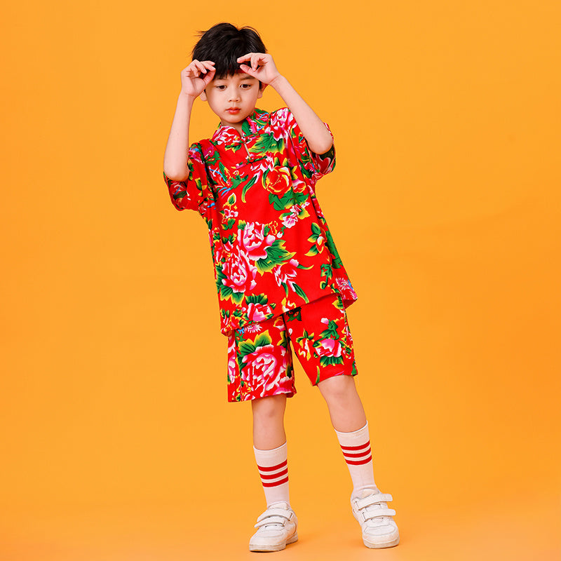 Ensemble quotidien de vêtements de performance pour enfants en pur coton