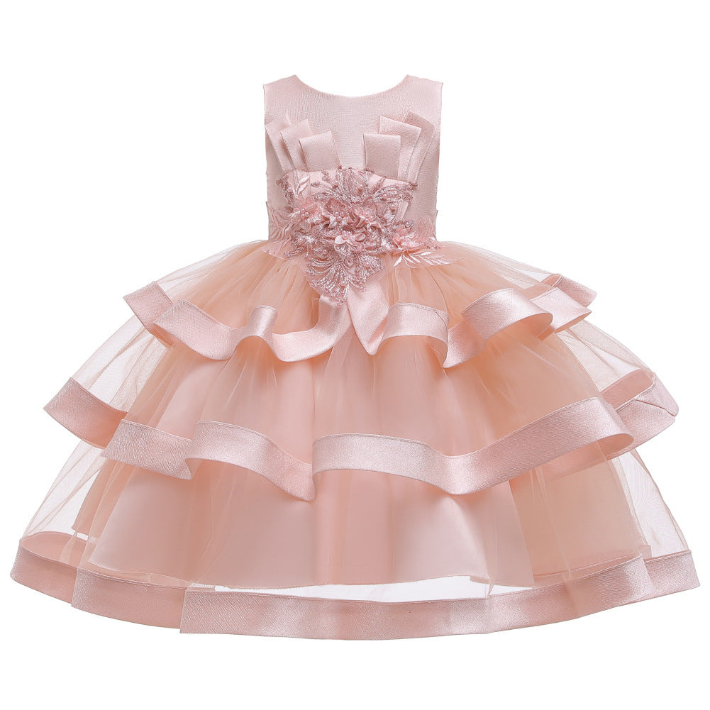 Children's Princess Gown Dress Dress Multi-layer Pettiskirt