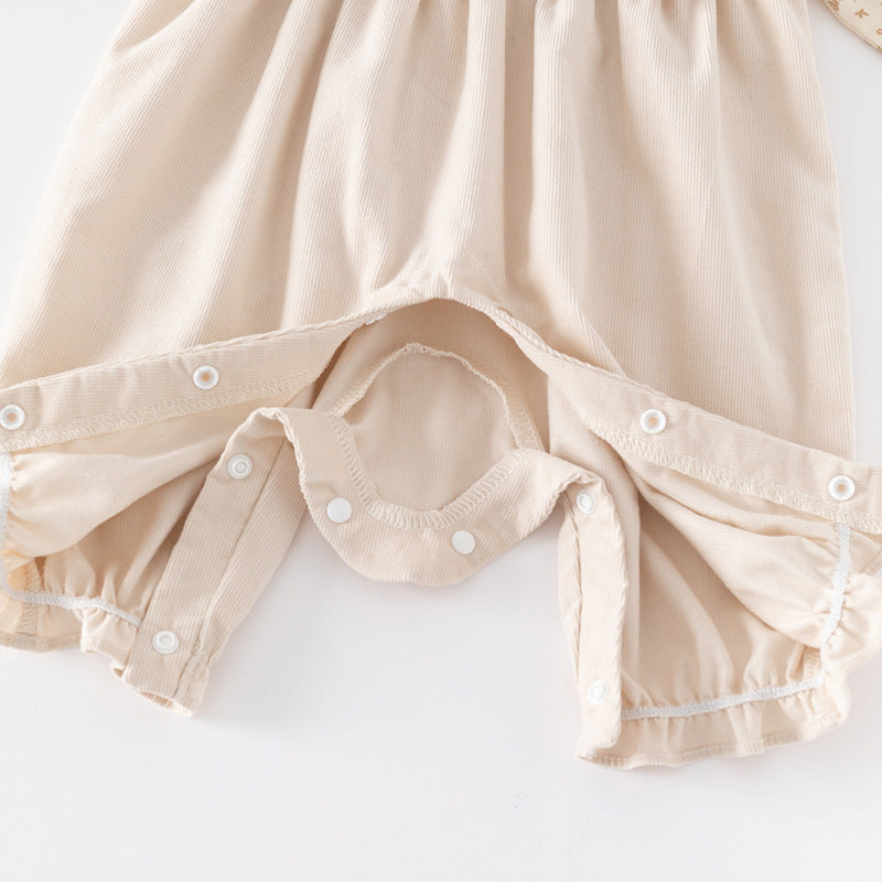 Vêtements de printemps et d'automne pour bébé, barboteuse mignonne pour dame, combinaison pour bébé de cent jours, fausse barboteuse deux pièces