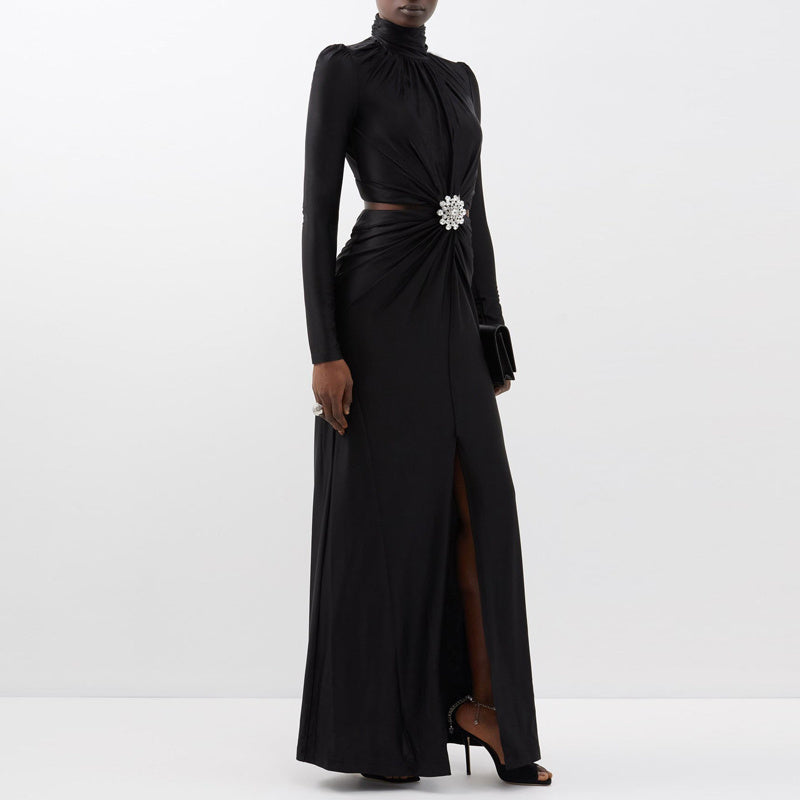 Robe de soirée de Banquet de fête de mode pour femmes tenue de ventre robe longue