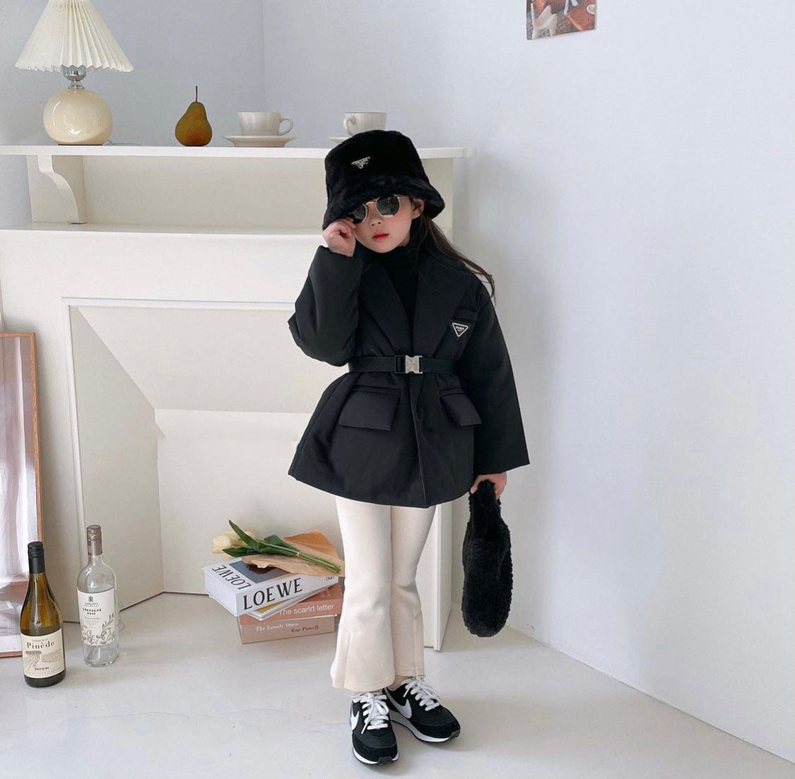 Vêtements d'hiver épais en coton pour enfants, version coréenne