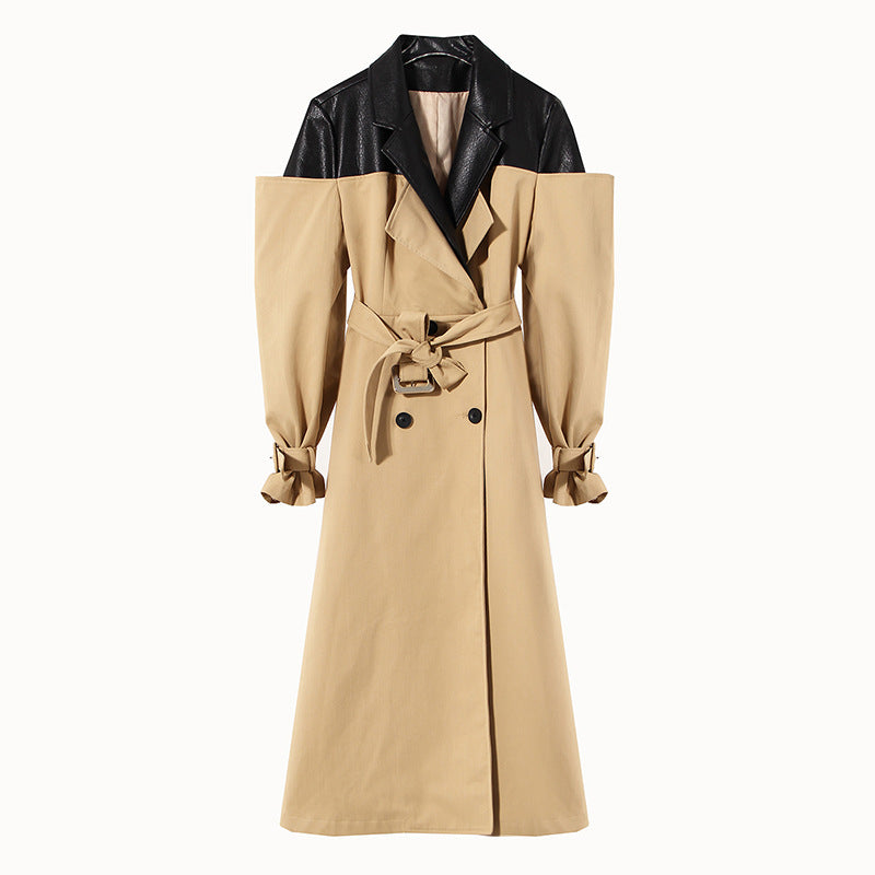 Women's Double Breasted Overknee Coat