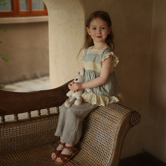 Chemise de poupée en dentelle ajourée pour filles