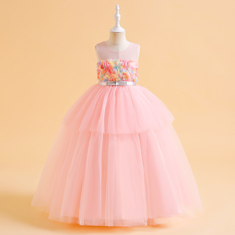 Children's Fashion Casual Solid Color Dress