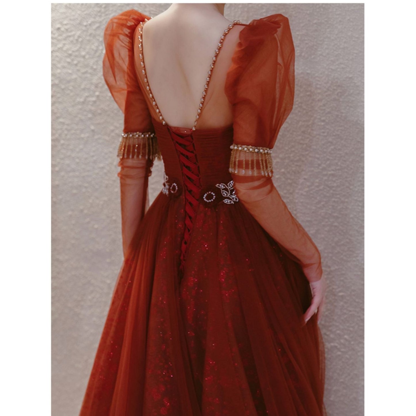 Autumn And Winter Toast Clothes New Long-sleeved Engagement Party Temperament Back To The Door Dress