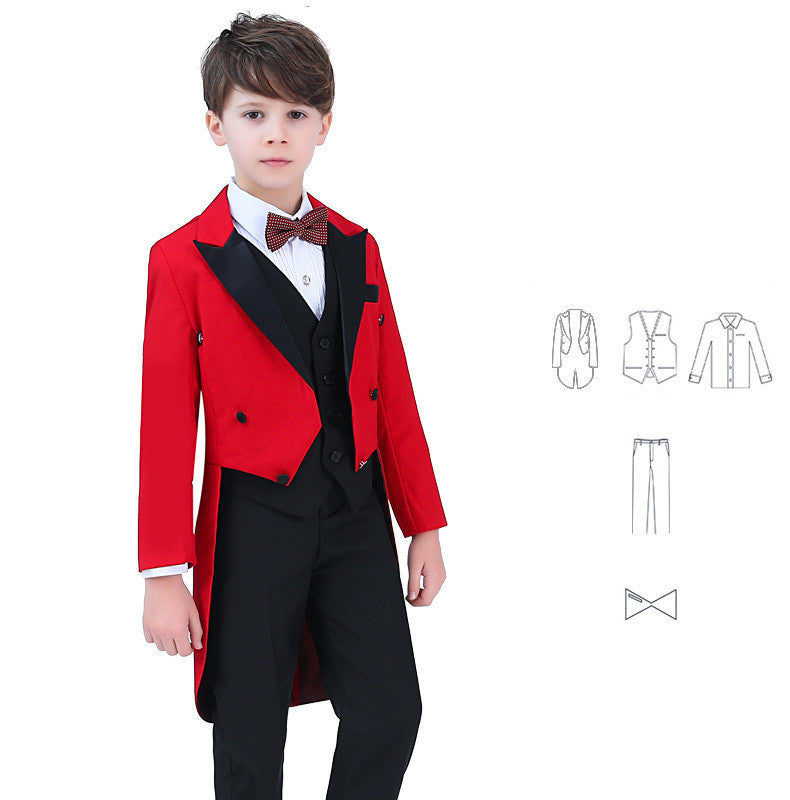 Costume de spectacle de costume de smoking pour hommes pour enfants