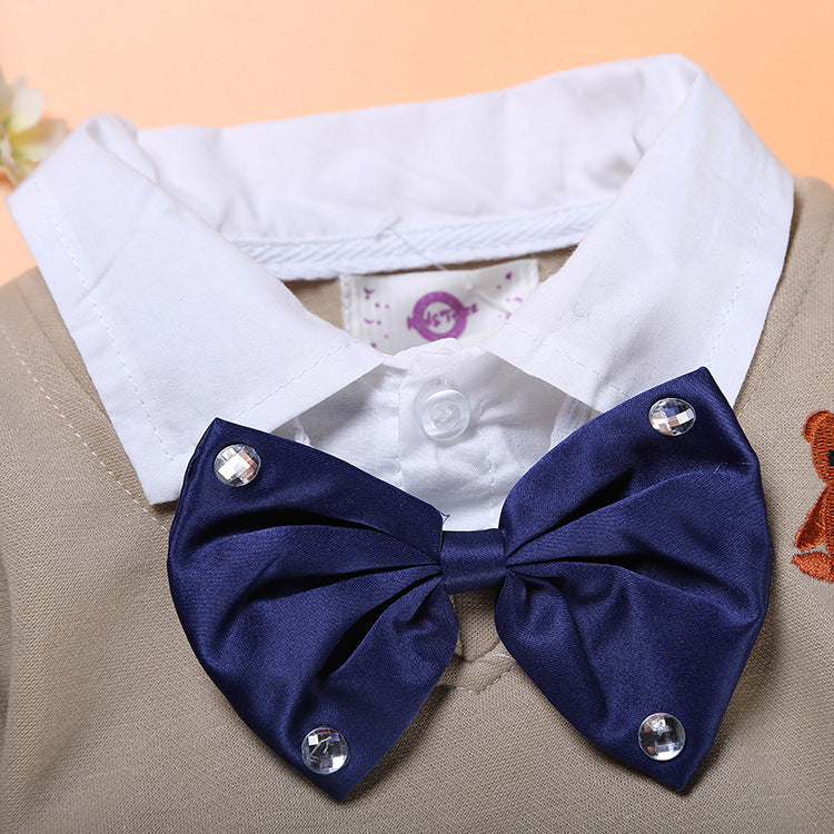 Children's Clothing Sweater Denim Suit Gentleman Bow Tie