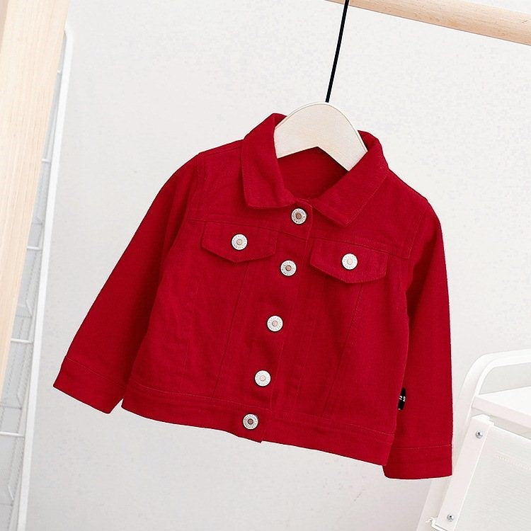 Ann Baby ropa para niños niña otoño ropa chaqueta vaquera