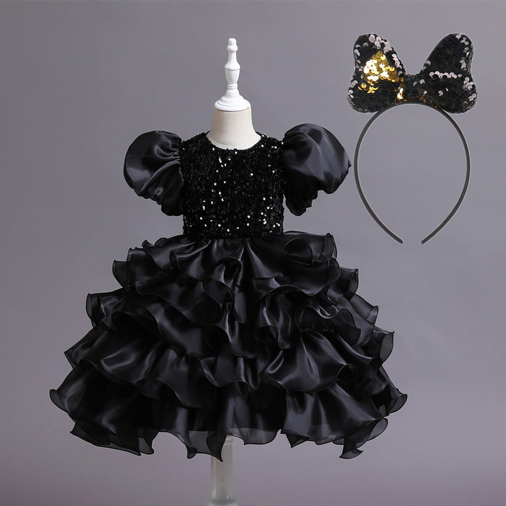 Robe de soirée princesse d'anniversaire tutu pour enfants