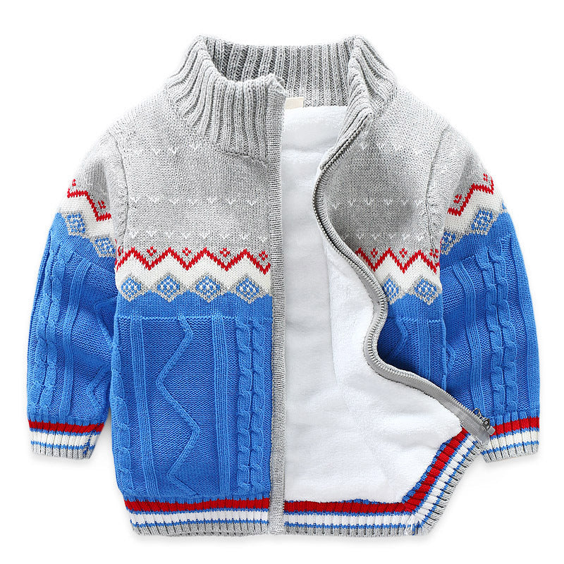 Children's Plush Sweater Thick Knit Cardigan