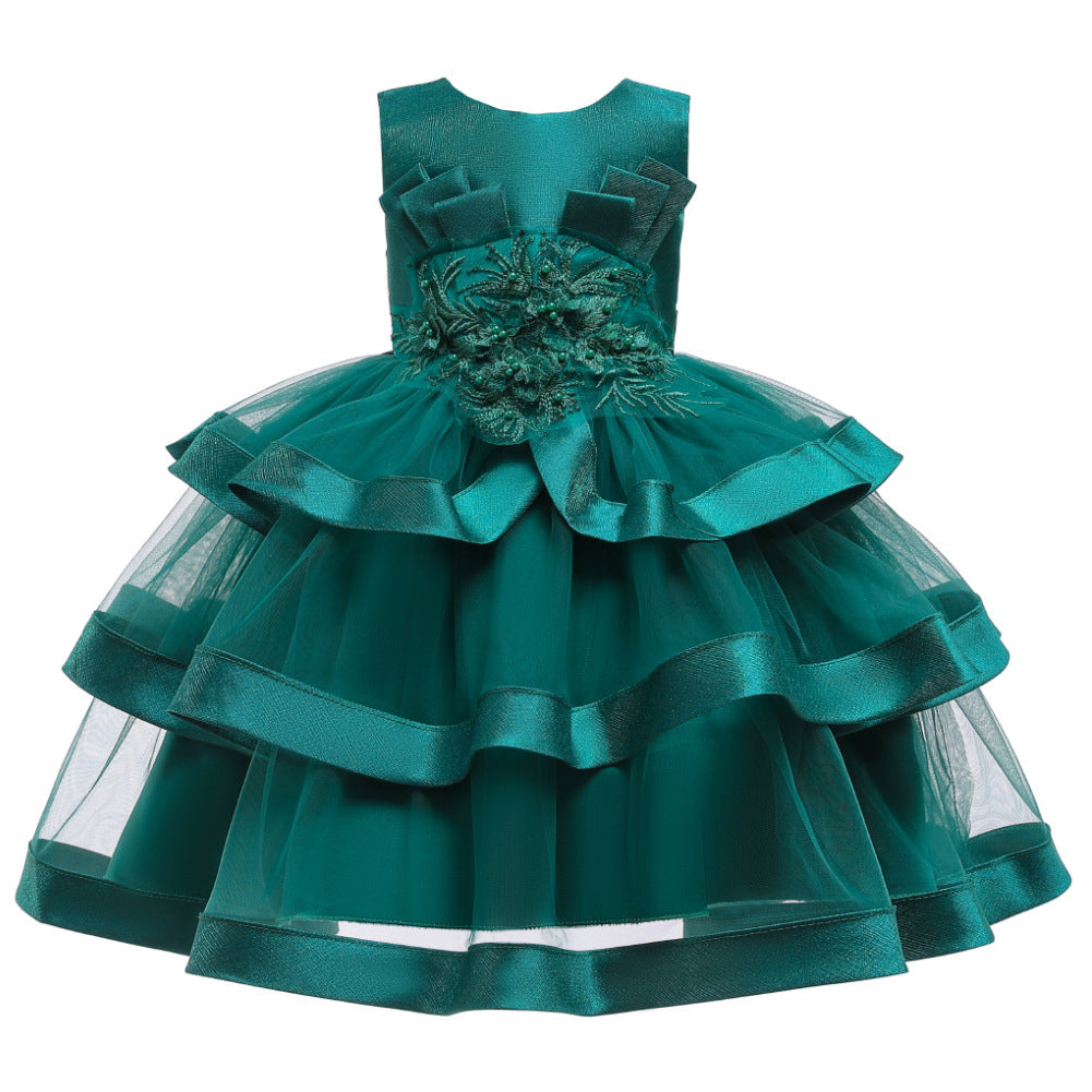 Children's Princess Gown Dress Dress Multi-layer Pettiskirt