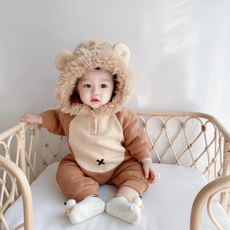 Korean Version Of Baby Onesie Ori Autumn And Winter Thickened