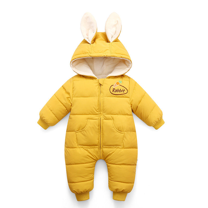 Children's heavy down cotton suit one piece suit