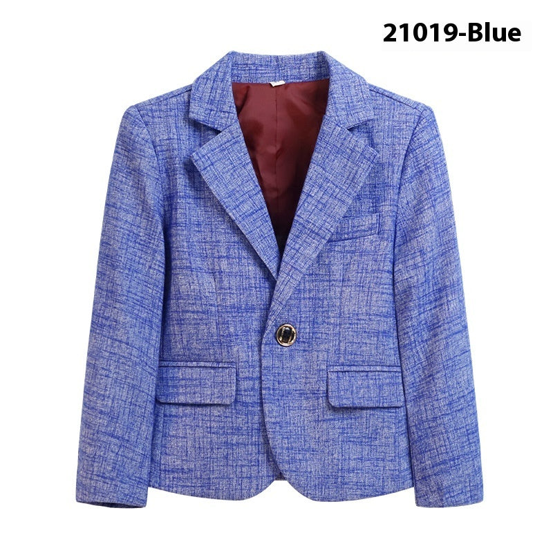 Boys' Suit Handsome Children's Single Suit Jacket Korean Style Solid Color