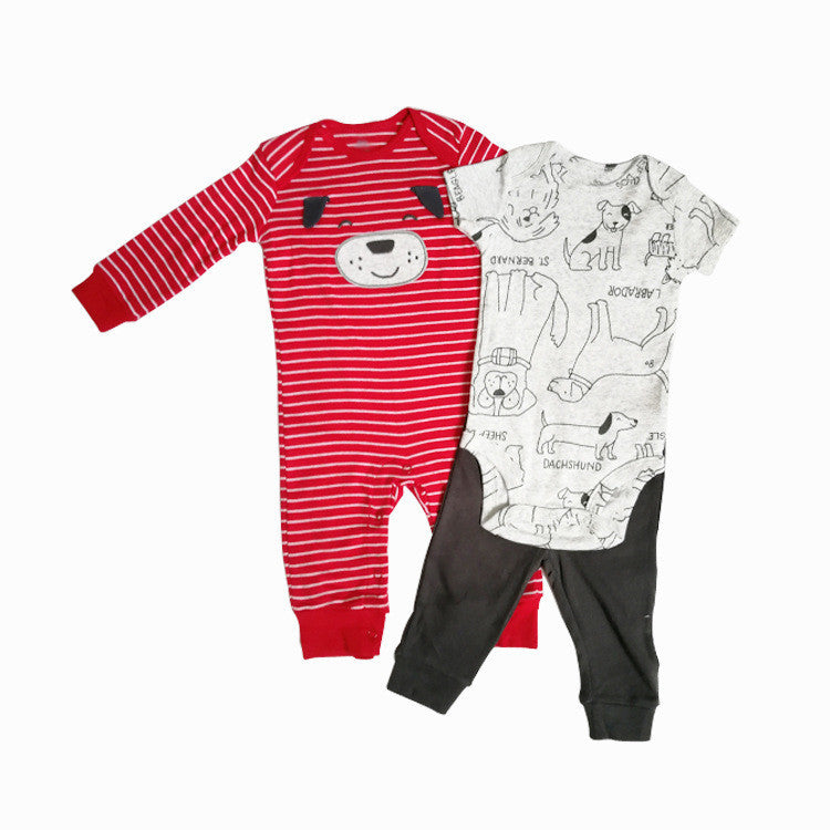 Costume trois pièces pour vêtements pour bébés, printemps et automne