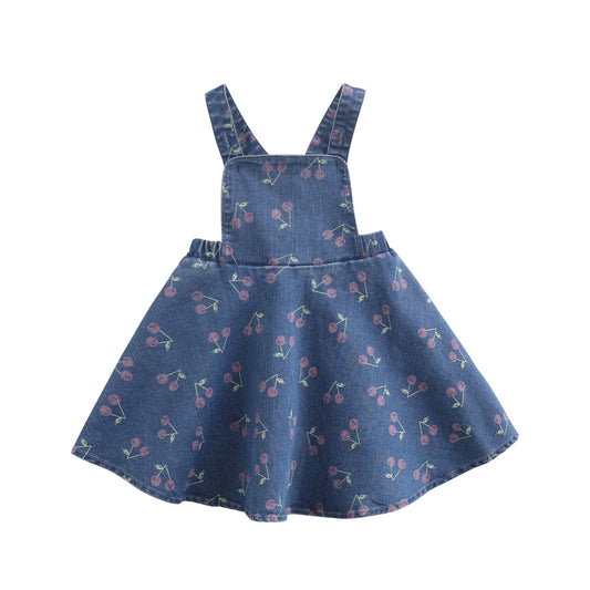 Robe à bretelles en jean pour fille