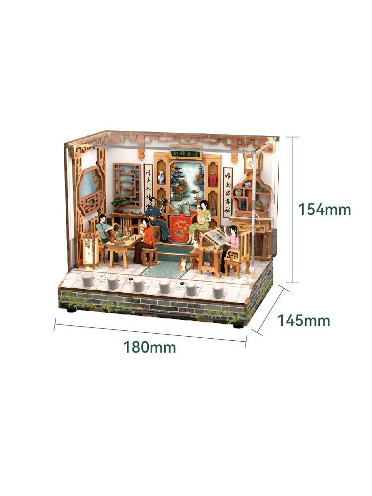 Assembled Scene Cottage Handmade Diy Villa Wooden 3d Ornaments