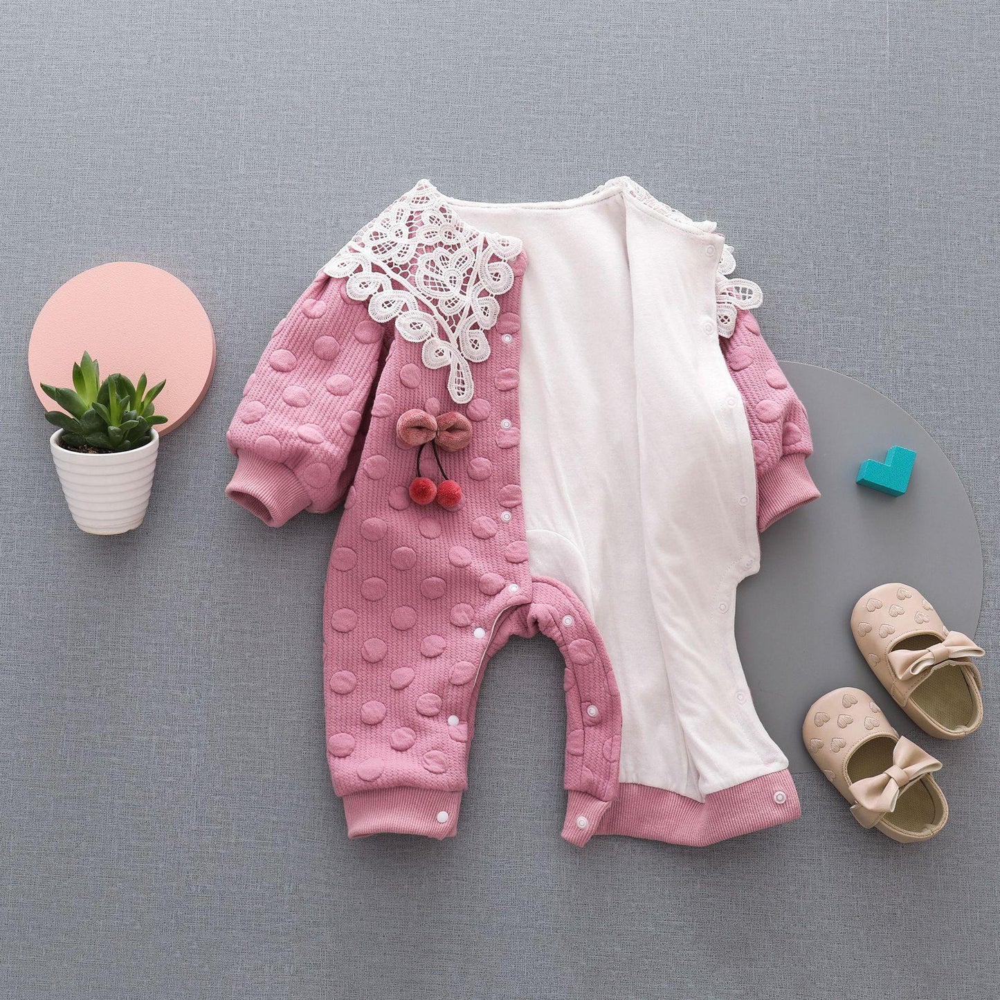 Baby Jumpsuit Spring And Autumn Double Layer Outer Wear