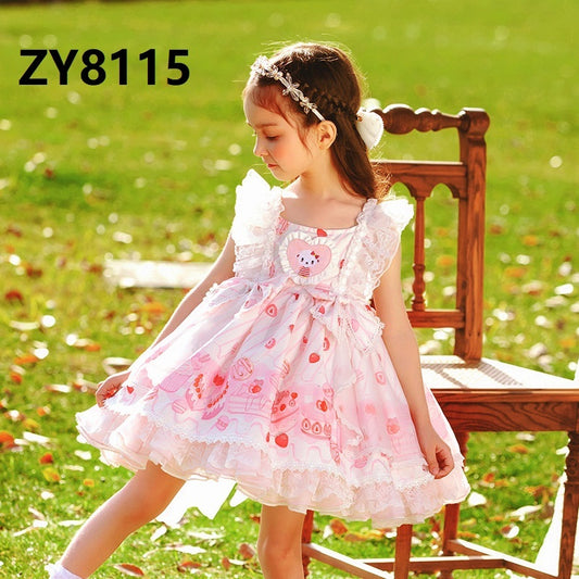 Cute Cartoon Baby Princess Dress Suspenders Children's Tutu Skirt