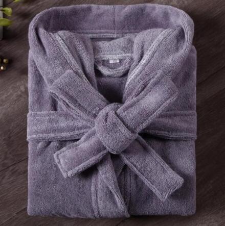 Children's Simple Solid Color Cotton Bathrobe