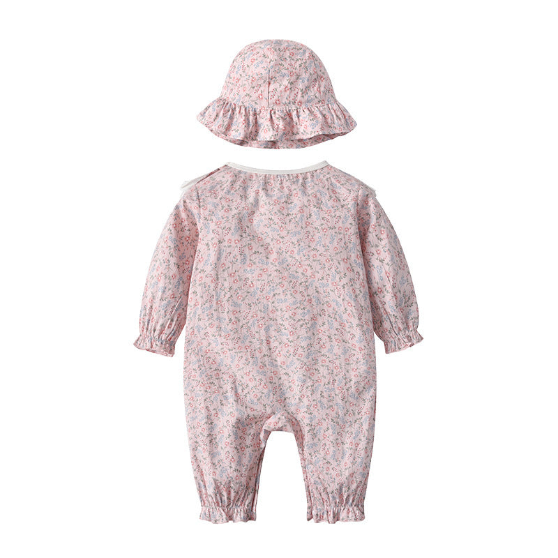 Cute Butterfly Hooded Baby Spring Jumpsuit