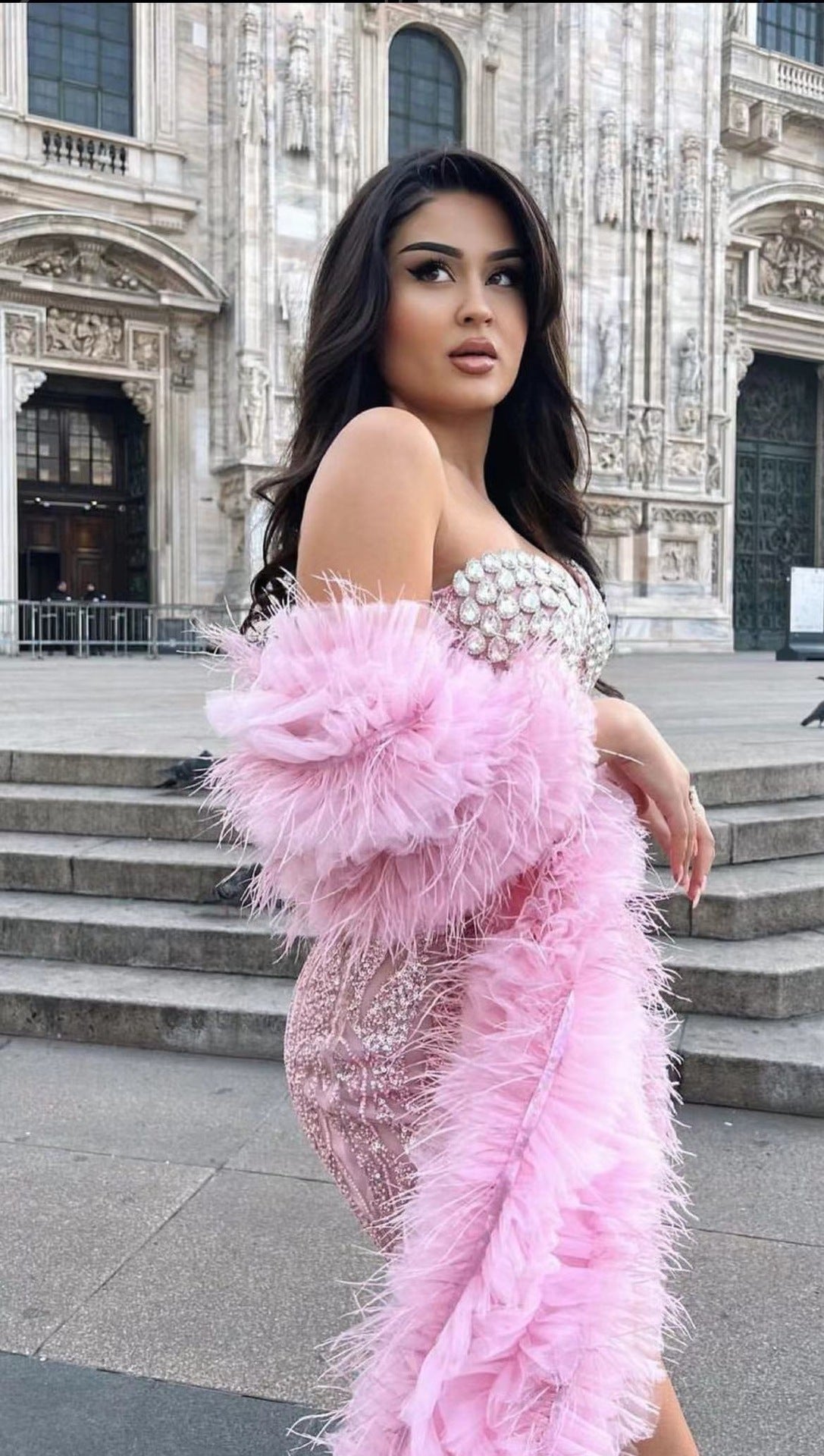 Vestido de tubo bordado con lentejuelas y diamantes de imitación a la moda para mujer