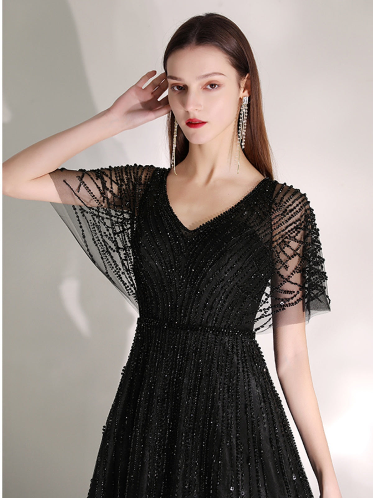 Women's Fashion Temperament Solid Color Dress