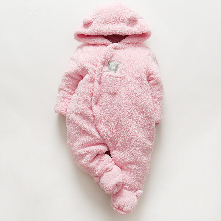 Vêtements d'hiver en coton rembourré pour bébé, vêtements d'hiver pour bébé, nouveau-né, épaississement de la peau, vêtements siamois en coton