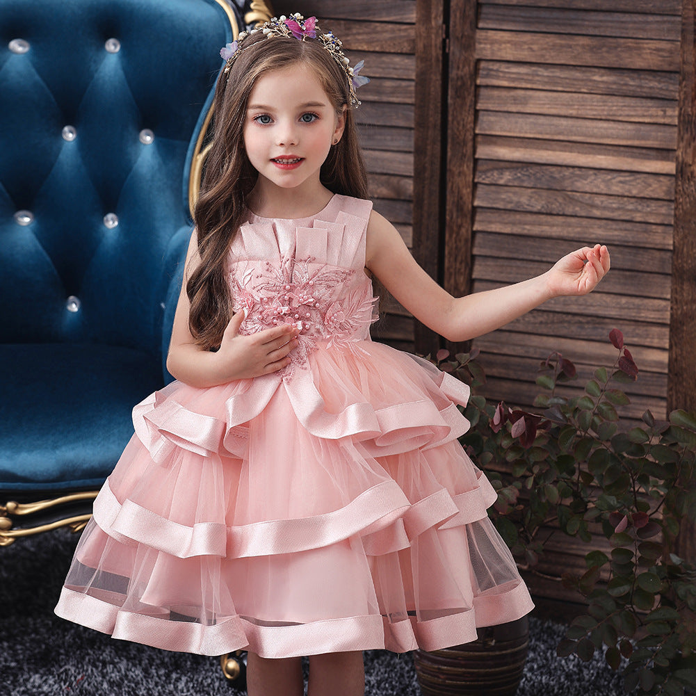 Children's Princess Gown Dress Dress Multi-layer Pettiskirt