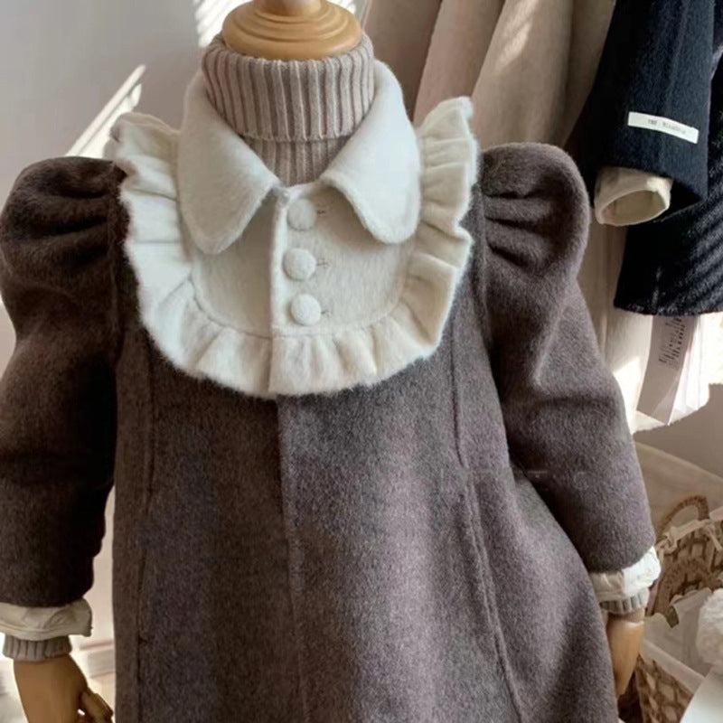 Children's Sweet Princess Style Woolen Coat