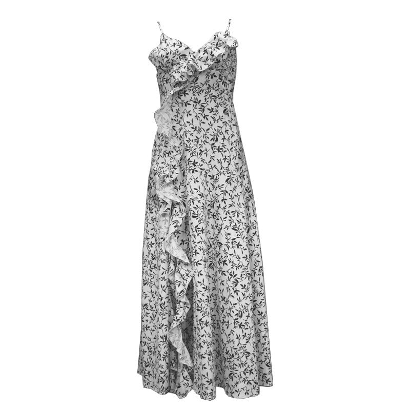 Women's Split Floral Strap Dress