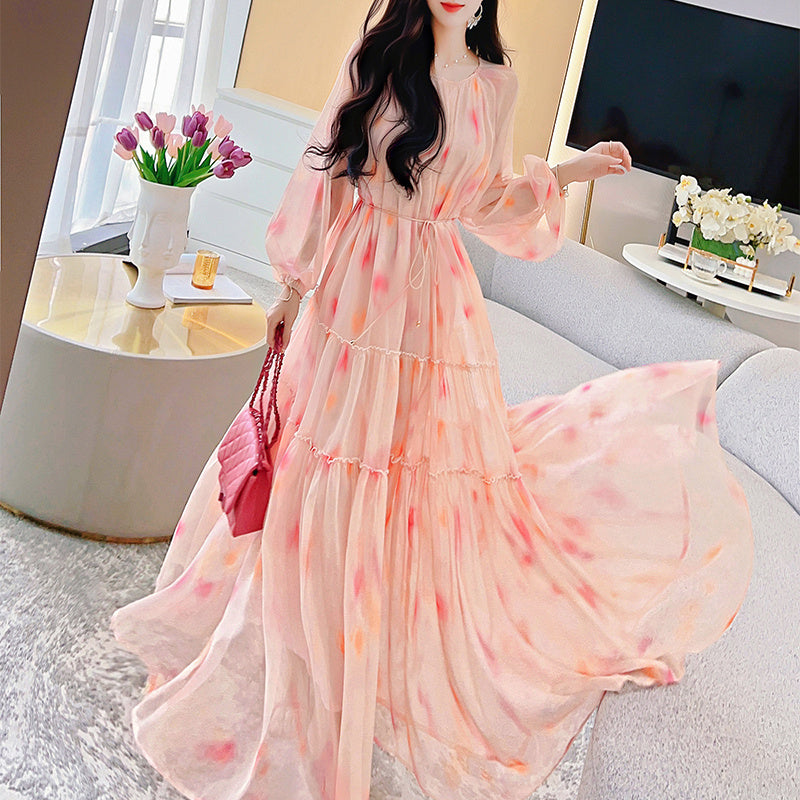 Women's Gentle Chiffon Floral Dress