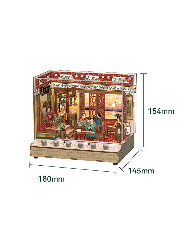 Assembled Scene Cottage Handmade Diy Villa Wooden 3d Ornaments