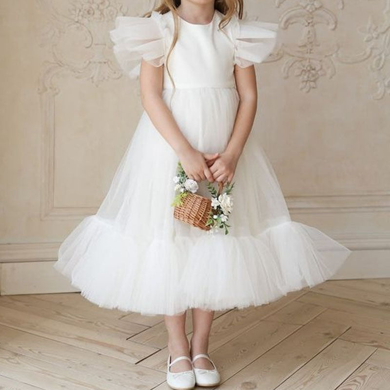 Robe de princesse d'anniversaire pour filles avec fil moelleux