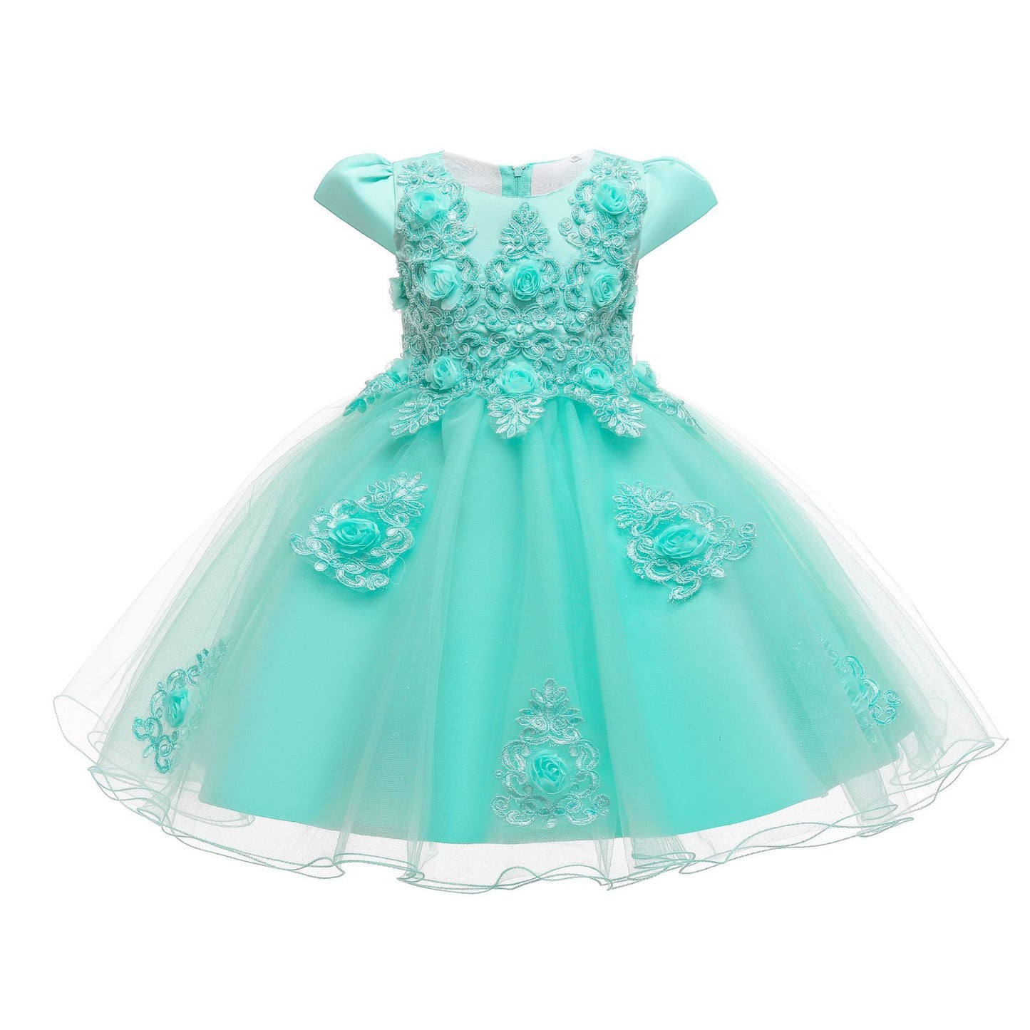 Children's Girls' Simple And Fashionable Fluffy Princess Dress