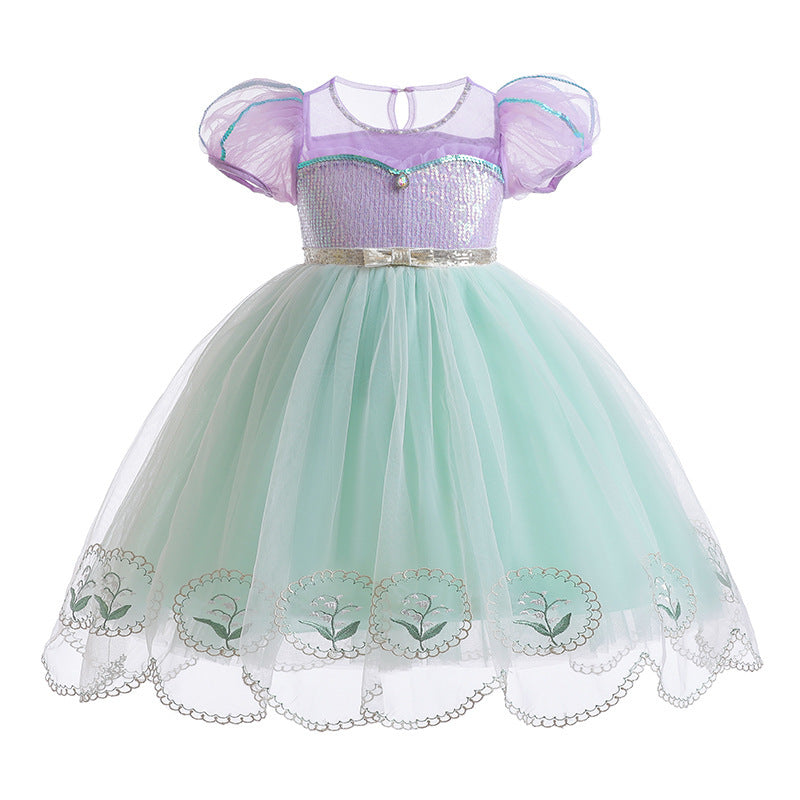 Children's Mesh Princess Dress Sweet Western Style