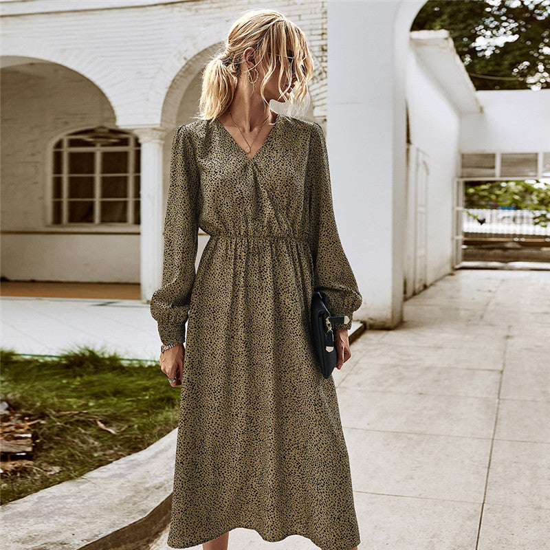 Long Sleeve Elegant Floral Dress